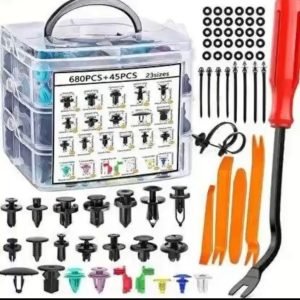 TUNCAYLAR 680 Adet Trim Klips Paneli Raptiye Seti Araba Bağlantı Elemanları Kapı  Döşeme Tamponları